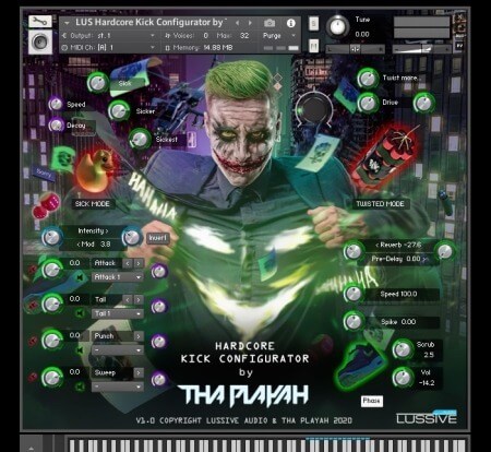 Tha Playah Hardcore Kick Configurator by Tha Playah v1.0 KONTAKT